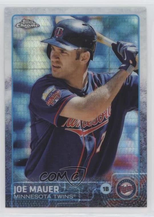 2015 Topps Chrome Prism Refractor Joe Mauer #4 HOF fo7