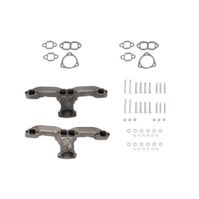 Exhaust Manifolds Fit For Chevy SBC GEARZAAR 2Pcs Replacement Iron New