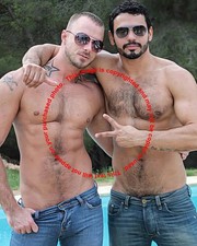 2 Shirtless Dudes by a Pool