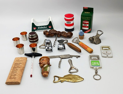 WMF, Coca Cola, Jever, Pepsi, Lotto, Corkscrew, Bottle Opener, 18x Collection 