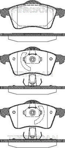 Triscan Bremsbelagsatz Scheibenbremse 8110 29013 FüR VW Transporter Multivan T4-image