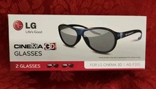 2 Pairs LG CINEMA 3D GLASSES AG-F310 NEW in Box For LG Cinema 3D Life's Good