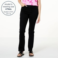 DG2 by Diane Gilman Virtual Stretch Denim Straight-Leg Jean Black Size 18PW