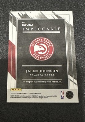 2021-22 Panini Impeccable - Impressions Signatures Jalen Johnson 