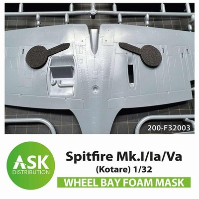 Spitfire Mk.I/Ia/Va Wheel bays - FOAM flexibel express mask for Kotare / 1:32