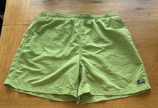 VTG 90s LL Bean Swim Shorts Mens Large Teal Blue Green Lined Drawstring