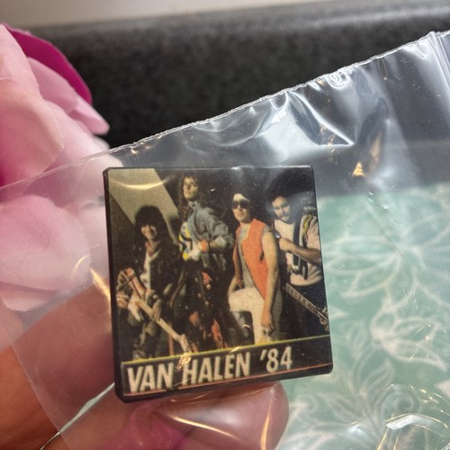 Vintage VAN HALEN Square Rock Band Pin Button. - Picture 13 of 13