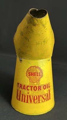 SHELL TRAKTOR MOTORÖL QUART AUSGIESSER KRUG OLDTIMER DOSE LANDWIRTSCHAFT LANDMASCHINE