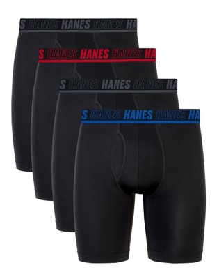 Hanes Moves Ultimate Men s Anti-Chafe Long Leg Boxer Brief Underwear, Total
