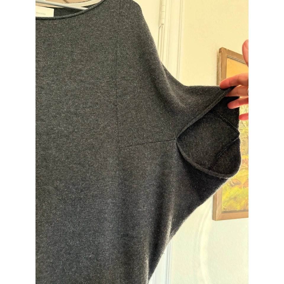 Brochu Walker Cashmere wool Charcoal Sweater Dress Medium - Imagem 4 de 4