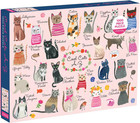 Cool Cats A-Z Puzzle, 1000 Piece Cat Jigsaw Puzzle, 27”X20”, Perfect for Ages 8-