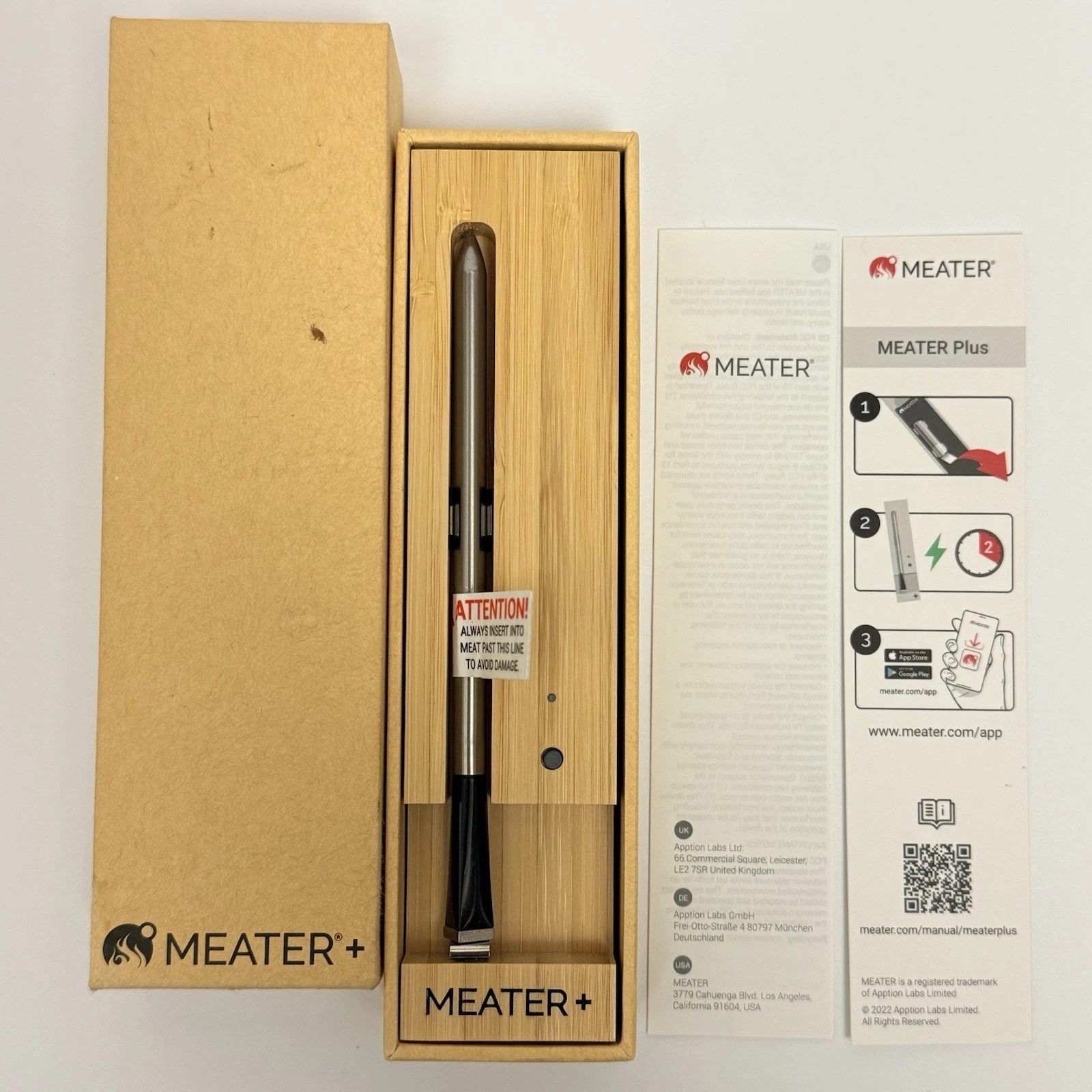 Meater Plus Wireless Smart Meat Cooking BBQ Oven Grilling Thermometer MT-MP01
Opens in a new window