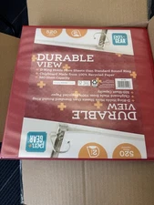 6-pack 2” Pen + Gear 3-Ring Durable View Binder KK1508-Red, 520-sheet Capacity