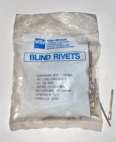 100, Cherrylock Rivets Diameter 5/32