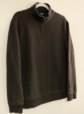 Sonoma Mens Quarter Zip Dark Gray Pullover Sweater