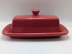 HOMER LAUGHLIN FIESTA XL scarlet red extra large COVERED BUTTER DISH  NEW