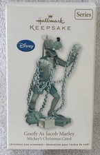 GOOFY AS JACOB MARLEY Disney Hallmark Keepsake Ornament 2011 Christmas Carol NIB