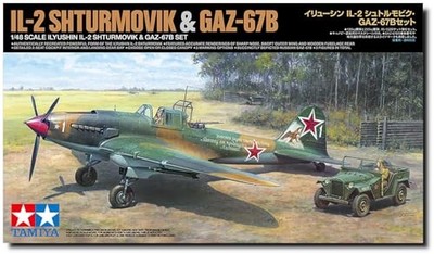 TAMIYA 1/48 Limited Ilyushin IL-2 Shturmovik & GAZ-67B set