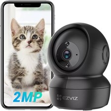 EZVIZ Home Security Camera Indoor, Alexa/Google/App Control, 1080P, 360° Pan 10M