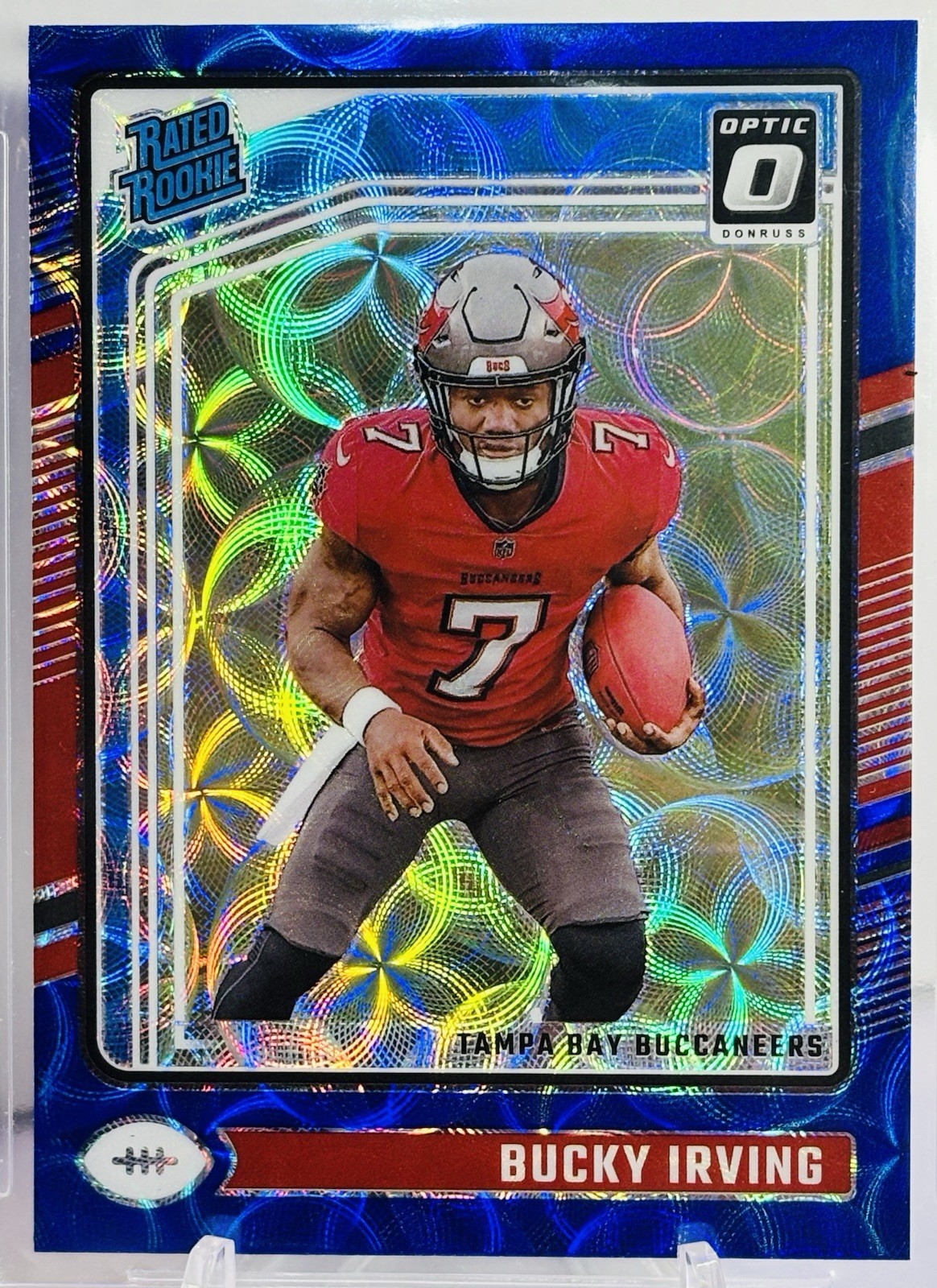 2024 Panini Donruss Optic - Rated Rookie Bucky Irving #216 Blue Scope Prizm (RC)