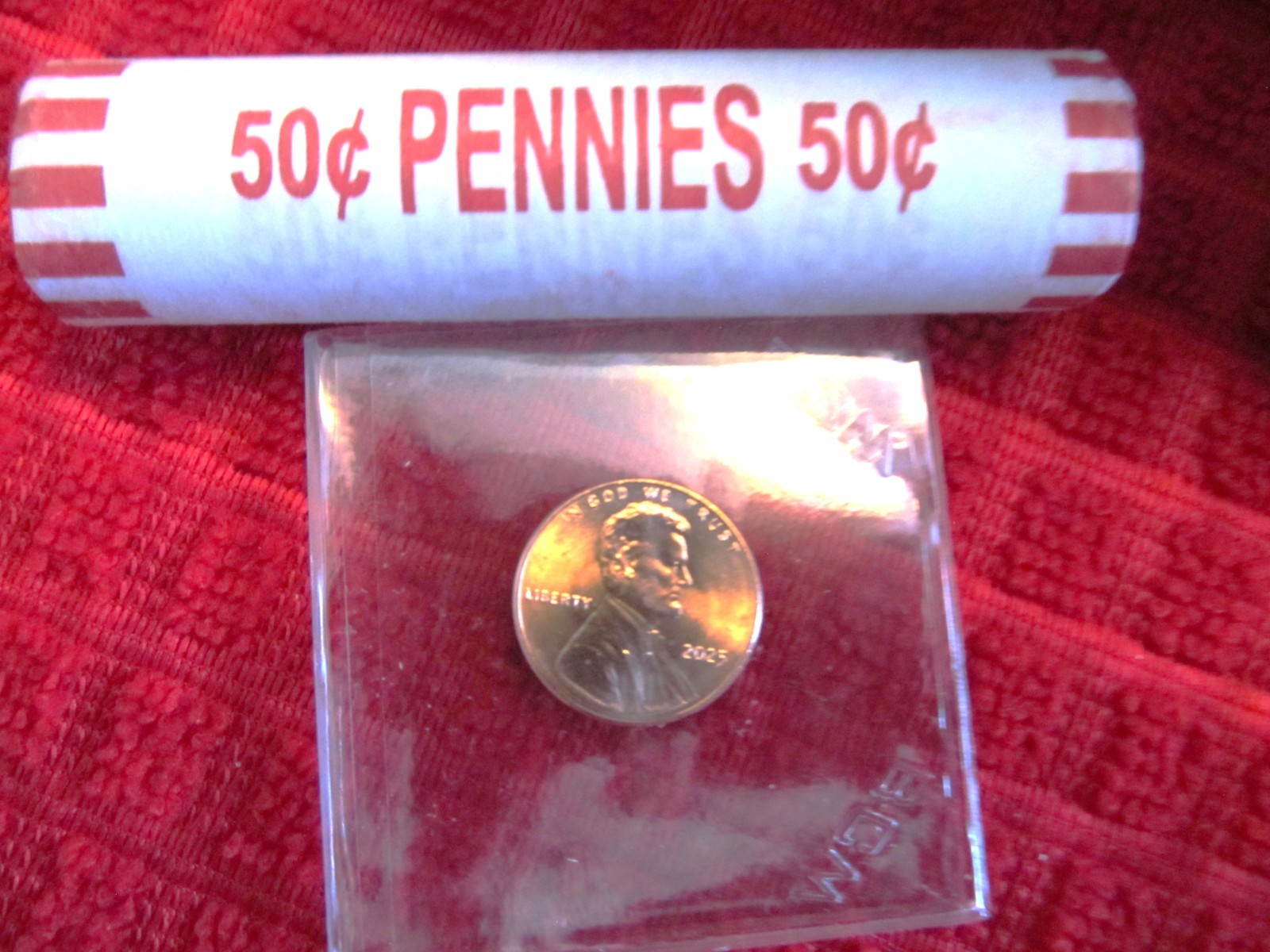 Lot #207 THREE ROLLS UNCIRCULATED LINCOLN SHIELD CENTS - Special