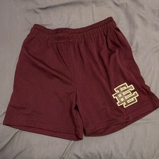 Eric Emanuel Mens Mesh Athletic Shorts Drawst...