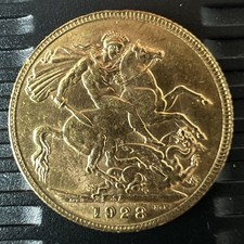 1928 King George V Gold Full Sovereign Coin, 22ct