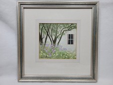 Watercolour Floral Garden Original Shirley Anne Johnson Framed 26.8²cm Rare Prop