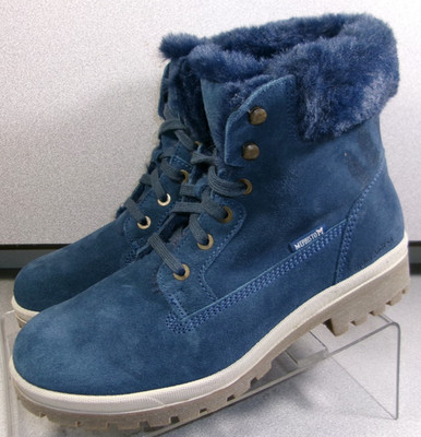 ZANITA LMMSBT90 WOMEN SHOE SIZE 7 M (EURO 4.5) BLUE SUEDE LACE UP BY MEPHISTO
