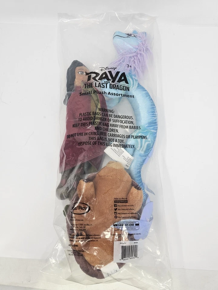 Peluche pequeño Disney Raya y el último dragón ¡Pack de 3! Tuk Tuk, Sisu, Raya! ¡Nuevo! Foto 4 de 4