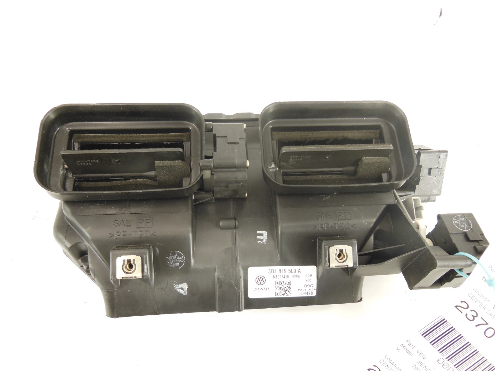2006 06 Bentley Continental Flying Spur Center Dash Vent Shutter Duct OEM