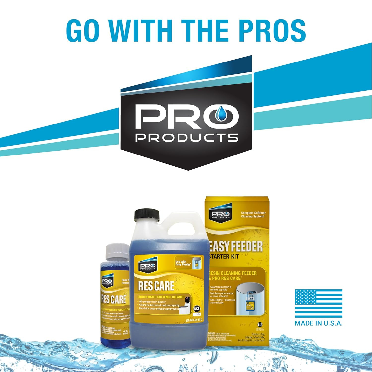 Pro Products Res Care Liquid Water Softener Cleaner, Universal Cleanser for Hard