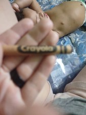 Crayola Crayon - Sepia - Binney & Smith RARE Retired Color Vintage Crayons