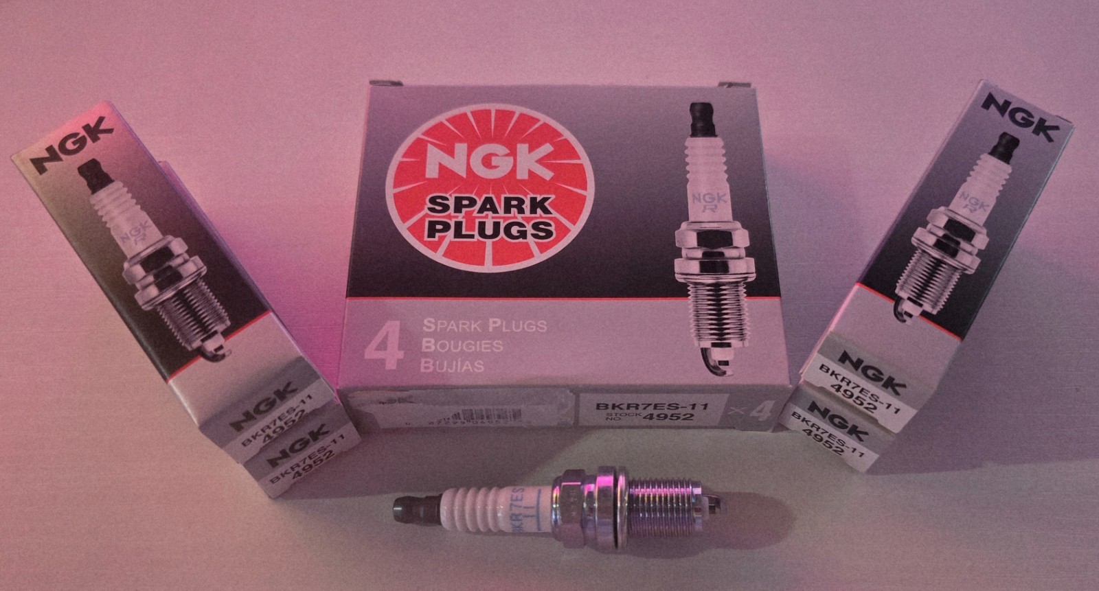 NGK Spark Plugs BKR7ES-11 Set of 4