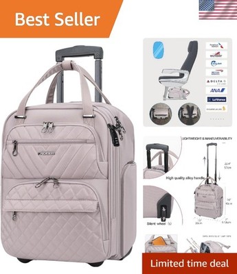 Multi-Functional 16-Inch Underseater Luggage - Secure & Stylish in Dusty Pink