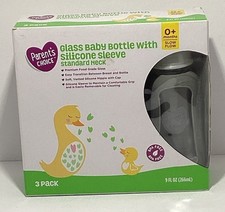 Glass Baby Bottles 3 Pack Slow Flow 0 Standard Neck New Parents Choice