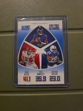 2022 Score Fantasy Stars Travis Kelce / Tyler Huntley / Jonathan Taylor 025/100 