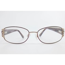 Sophia Loren M253 Zyloware Eyeglasses Burgundy Gold Oval Filigree Frames