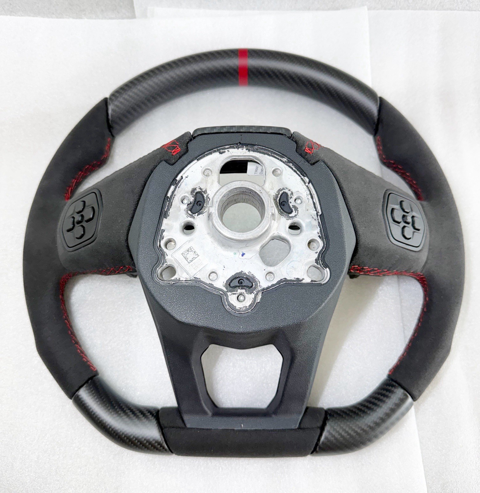 GENUINE LAMBORGHINI Revuelto Temerario ALCANTARA CARBON FIBER STEERING WHEEL RED