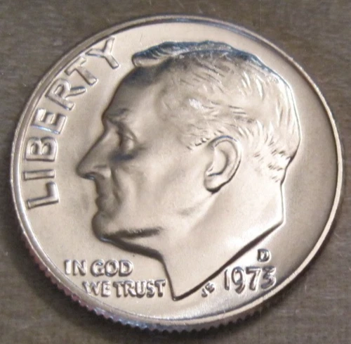 SELLING AS SHOWN - 1973 D UNCIRCULATED ROOSEVELT DIME ~ NICKEL CLAD COPPER ~ 478