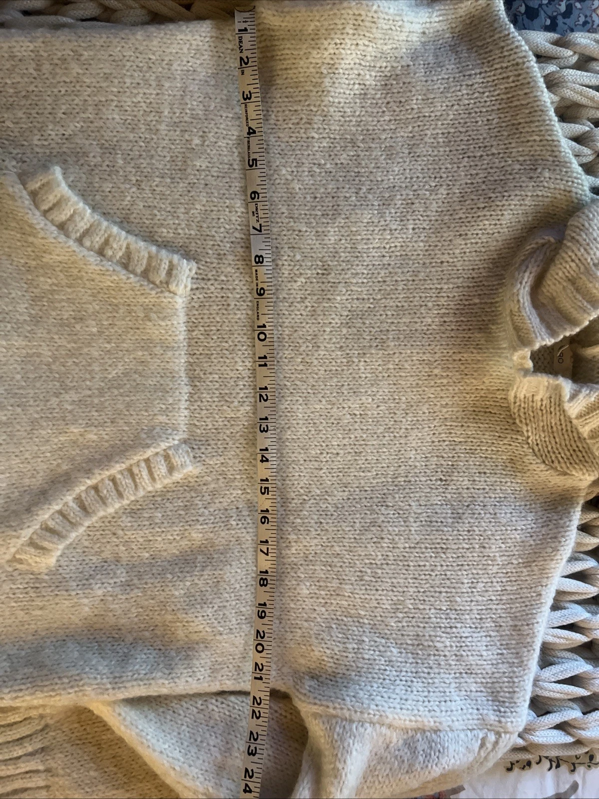 OFF WHITE Felpa con cappuccio Anthropologie Pilcro colore avorio taglia media