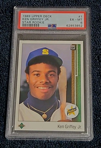 1989 UPPER DECK #1 Ken Griffey Jr. STAR ROOKIE PSA 6 EX-MT MARINERS HOF NICE