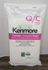 Kenmore 6 Pack HEPA 53292 for Type Q/C Canister Style Vacuum Bags Genuine OEM