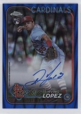 2024 Topps Chrome Update Blue RayWave Refractor 99/150 Irving Lopez Auto 1kn1