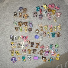 lps littlest pet shop hasbro huge lot 66 pc cat dog dachshund great dane
