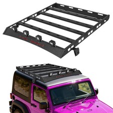 58x51 Roof Rack Cargo Basket For 1997-2006 Jeep Wrangler Tj With 4x Led Lights