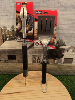 Weber - Precision Grill Spatula #6769 & Precision Grill Tongs #6768 Set Of 2
