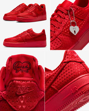 NEW Nike Air Force 1 '07 SE Valentine's Day Women's Love Hearts Shoes IQ9965 600