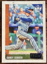 Corey Seager 2022 Panini Diamond Kings Artist Proof Blue #33 Rangers