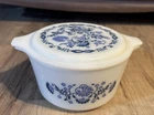 Vintage Pyrex Glass WILLOW BLUE FLORAL #473 Covered Casserole 1 Quart 1970-1971